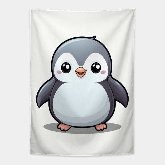 Cartoon Cute Kawaii Adorable Penguin Tapestry by SimplyIdeas