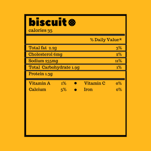 Biscuit Nutrition Facts Funny Christmas Thanksgiving Gift T-Shirt