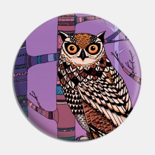 Mandala Owl Pin