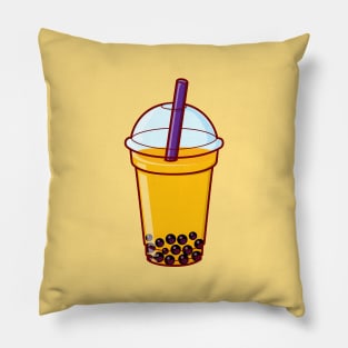 Peach Bubble Tea Pillow