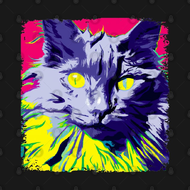 Nebelung Cat Pop Art - Cat Lover Gift by PawPopArt