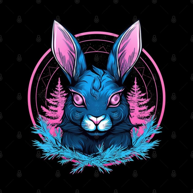 Rabbit With Glowing Eyes by Enchanted Reverie