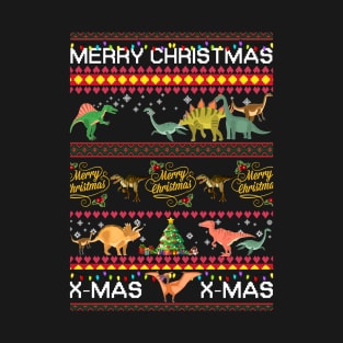 Saurus Christmas T shirt Funny For Cat Lovers T-Shirt