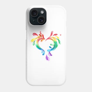 Heart of Rainbow Drops ( Rainbow Heart ) Phone Case