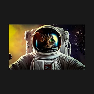 cat astronaut stars T-Shirt