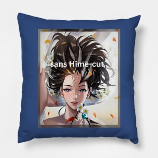 Sans HIME-cut (avant-garde anime girls hairstyle) Pillow