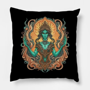 Hexed Hues: Black Magic Revelry Pillow