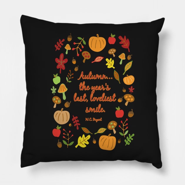 Autumn Smile Pillow by RockettGraph1cs