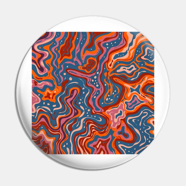 Amaranth Purple Alloy Orange Red Inkscape Pin by TheSkullArmy