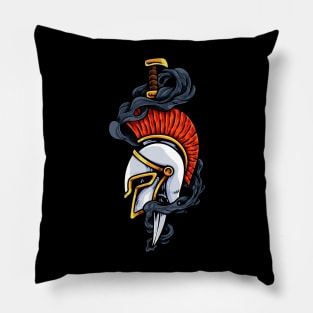 Sparta Helmet And Sword Pillow