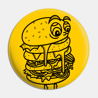 Drooling Burger Pin