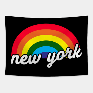 New York NYC Gay Pride Rainbow LGBT Flag Tapestry