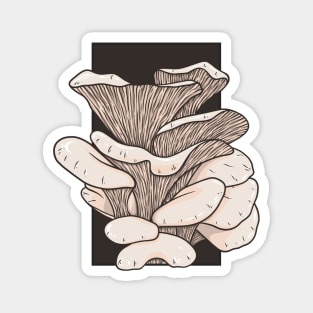 Vintage doodle illustration of Oyster Mushroom Magnet