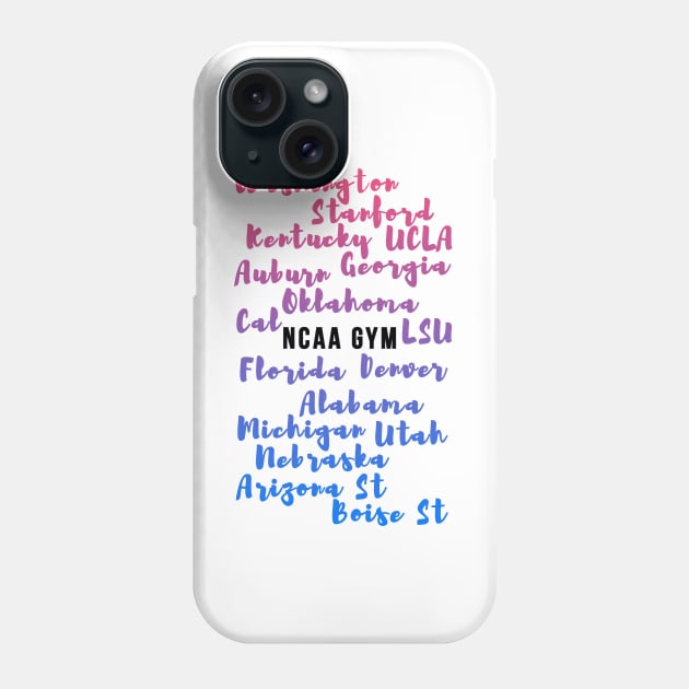 NCAA Gym Teams Phone Case by gainerlayouts