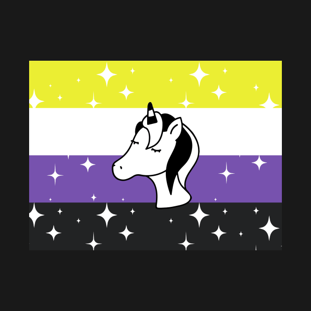 Non-Binary Sparkle Unicorn by elizabethtruedesigns