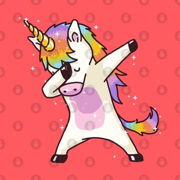 Dabbing Unicorn Shirt Dab Hip Hop Funny Magic by vo_maria