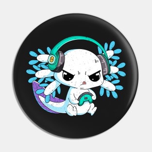 Gamesolotl Axolotl Video Gamer Kawaii Pastel Goth Anime Pin