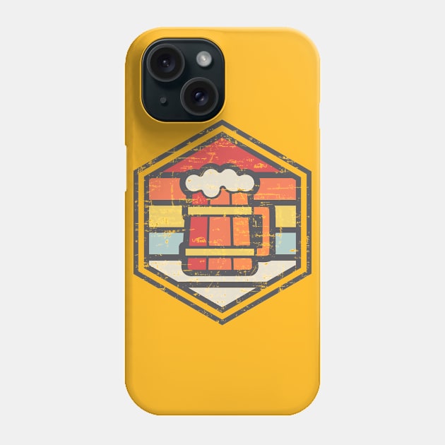 Retro Badge Beer Light Phone Case by rojakdesigns