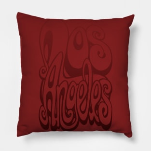 Los Angeles lettering art - Chile oil red Pillow