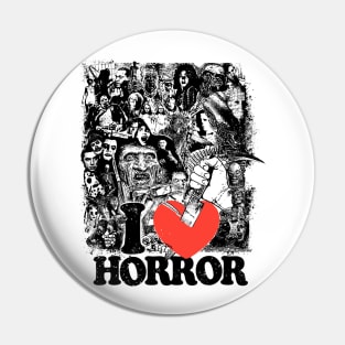 I Love Horror Pin