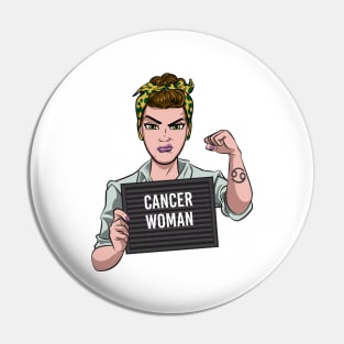 Cancer Woman Pin