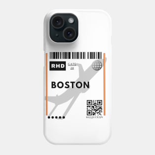 Boston Ticket Design Phone Case