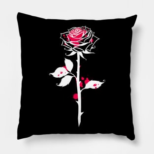 Wild rose blood. bleeding flower Pillow