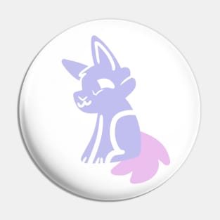 Purple and pink dog Pin