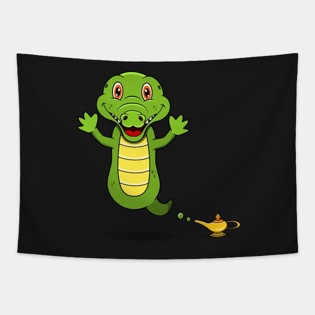 Cute Crocodile Ghost and Flying Tapestry by tedykurniawan12