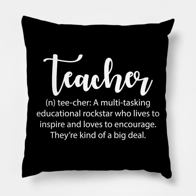 Teacher Definition Pillow by animericans