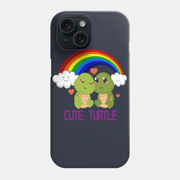 Cute Animal Turtle Design Phone Case by JeffDesign