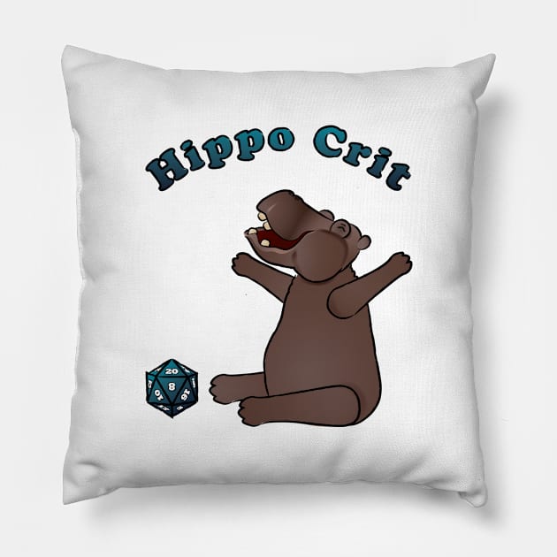 Hippo Crit Hit Pillow by PittmanOfLaMancha