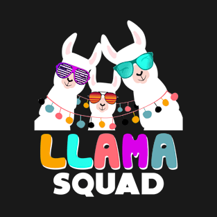 Llama Squad T-Shirt Retro 80s Style Gift T-Shirt