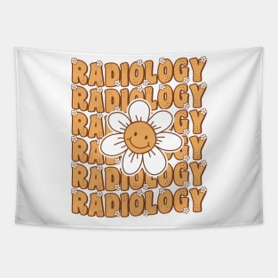 Groovy Radiologist Daisy Flower Retro Radiology Tech Gift Tapestry