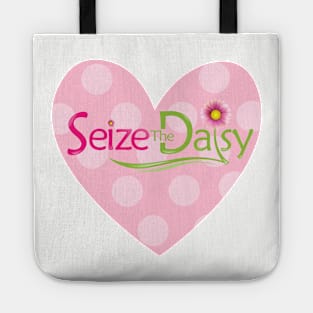 Seize The Daisy - Pink Polka Dot Heart Tote