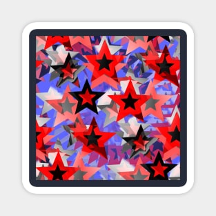 Festive red and blue stars Magnet