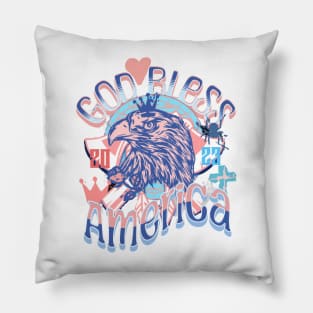 Eagle god bless America tshirt Pillow