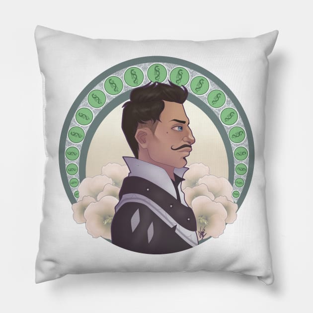 Dorian Nouveau Pillow by jazzajazzjazz