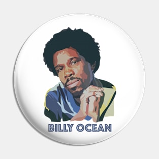 Billy Ocean with Text Pin