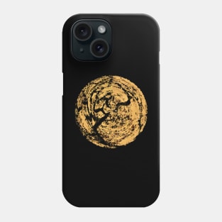 Orange Moon Vortex Abstract Art Phone Case