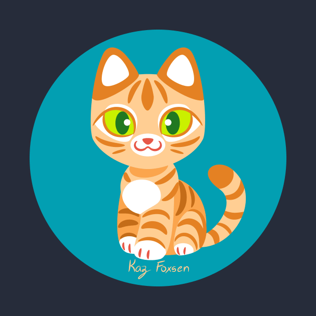 Kawaii Orange Tabby Cat by Kaz_Foxsen