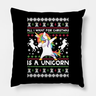 All i want for Christmas is a unicorn Pillow