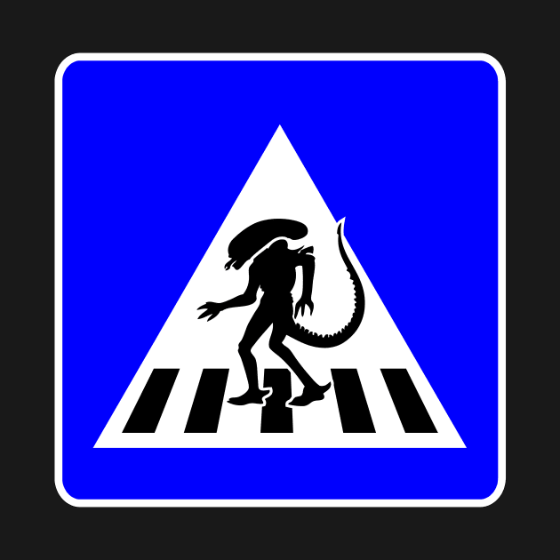 Alien Crosswalk Sign 3 by prometheus31