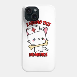 Funny angora Cat tells a lame joke Phone Case