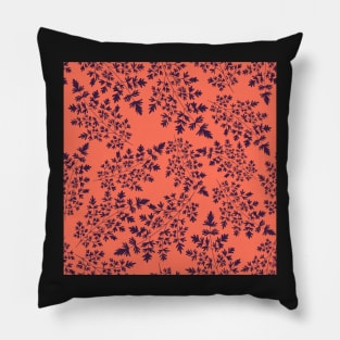 Hedgerow ferns on orange Pillow