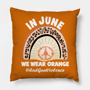 In June WE Wear Orange, Gyn Violence Awareness Pillow