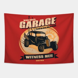 warboys garage Tapestry