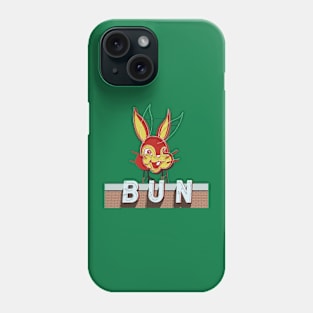 Bun sign, with neon, no background Phone Case