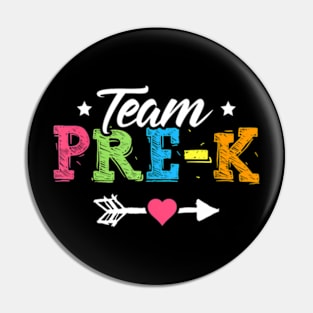 Team Pre-K  PreSchool Teacher Student Back To School Pin