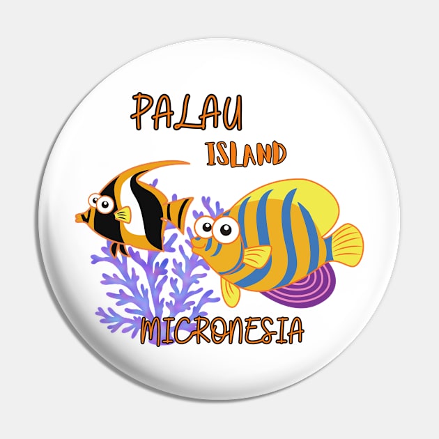 Palau Island - Marine Life - Micronesia Pin by DW Arts Design